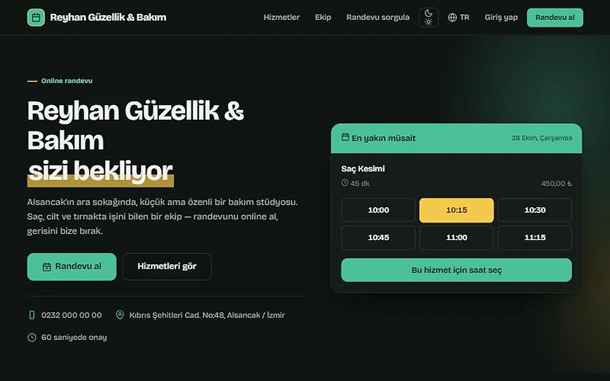 RandevuPro mağaza ana sayfası